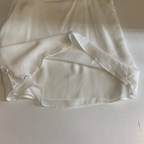 Joie Tank Top Womens XS Extra Small White Fabric Round Button Lined Camisoles - Picture 8 of 11